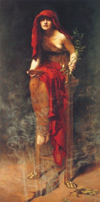 painting of the pythia by john collier
