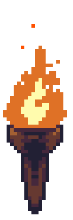 burning torch